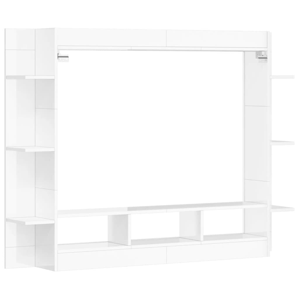 vidaXL TV-taso korkeakiilto valkoinen 152x22x113 cm tekninen puu hinta ja tiedot | TV-tasot | hobbyhall.fi