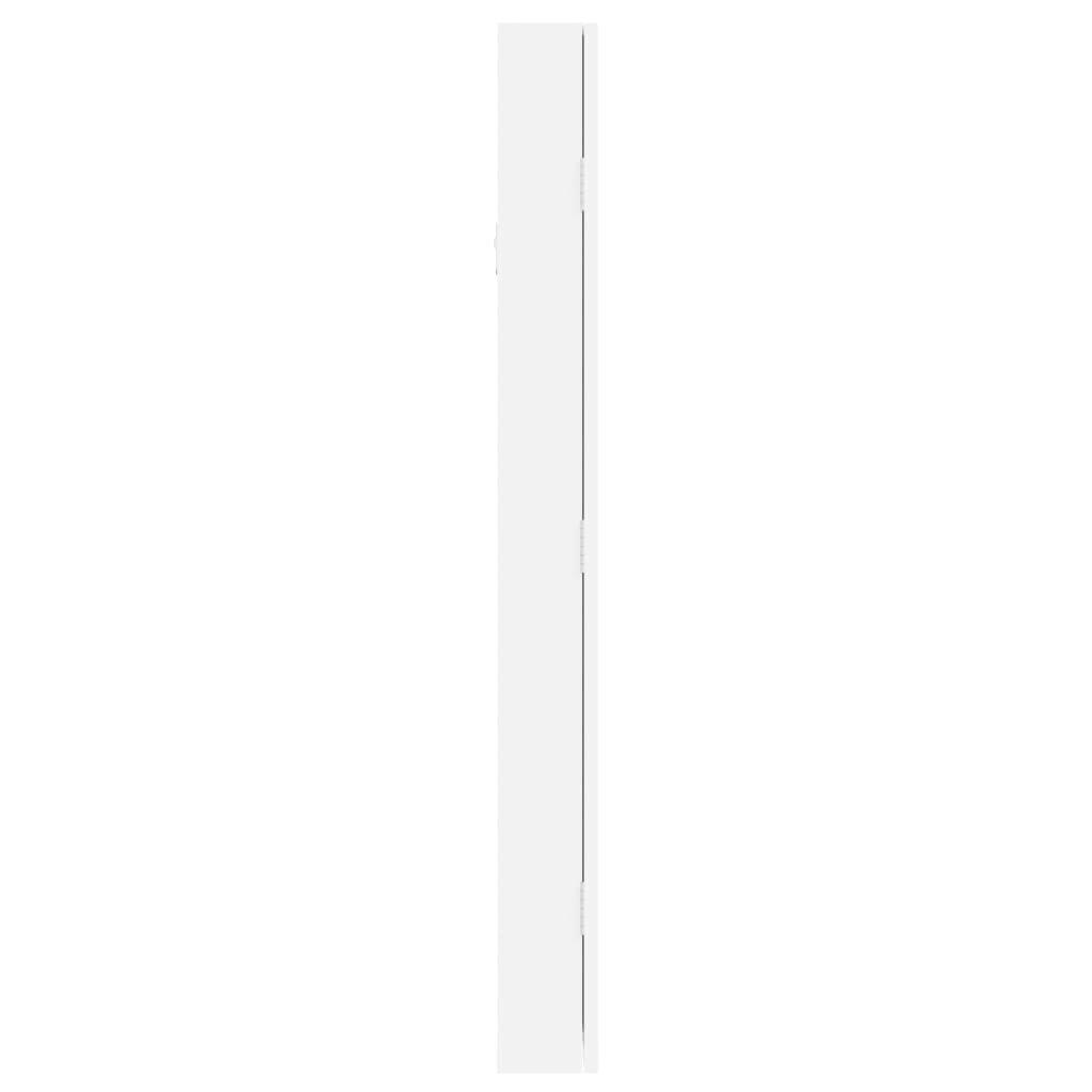 vidaXL Peilikorukaappi seinäkiinnitettävä valkoinen 30x8,5x90 cm hinta ja tiedot | Peilit | hobbyhall.fi
