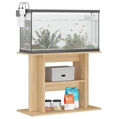 vidaXL Akvaarioteline Sonoma-tammi 80x35x60 cm tekninen puu hinta ja tiedot | Akvaariotarvikkeet | hobbyhall.fi