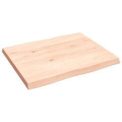 vidaXL Pöytälevy 60x50x(2-4) cm käsittelemätön täysi puu elävä reuna hinta ja tiedot | Pöytälevyt | hobbyhall.fi