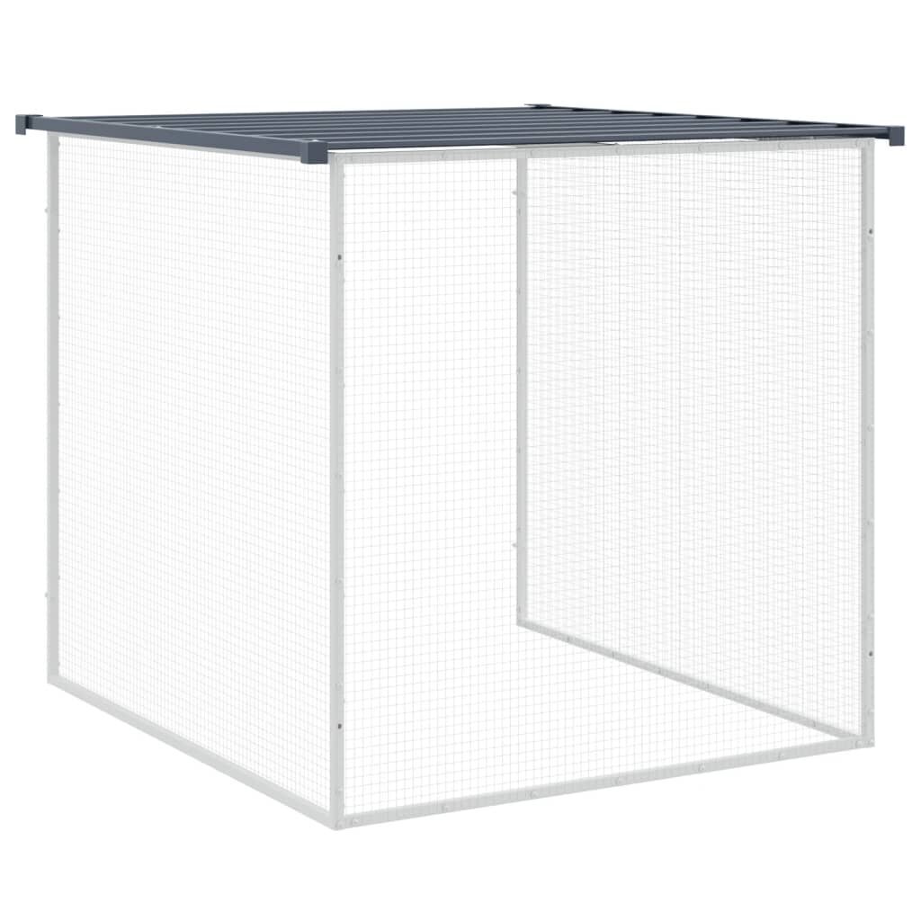 vidaXL Kanahäkki katolla antrasiitti 803x98x90 cm galvanoitu teräs hinta ja tiedot | Lintulaudat ja lintuhäkit | hobbyhall.fi