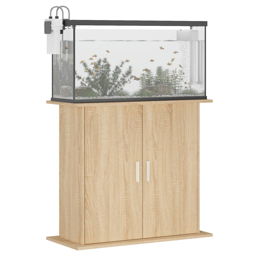 vidaXL Akvaarioteline Sonoma-tammi 81x36x73 cm tekninen puu hinta ja tiedot | Akvaariotarvikkeet | hobbyhall.fi