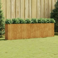 vidaXL Korotettu kukkalaatikko 280x40x80 cm Corten teräs hinta ja tiedot | Kukkalaatikot | hobbyhall.fi