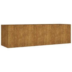 vidaXL Korotettu kukkalaatikko 280x80x80 cm Corten teräs hinta ja tiedot | Kukkalaatikot | hobbyhall.fi