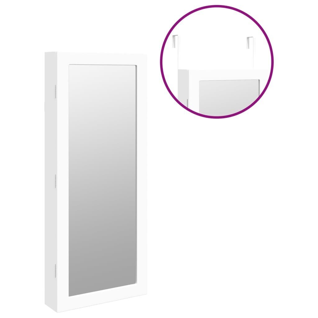vidaXL Peilikorukaappi LED-valoilla seinälle asennettava valkoinen hinta ja tiedot | Peilit | hobbyhall.fi