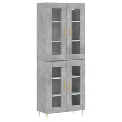 vidaXL Kaappi betoninharmaa 69,5x34x180 cm tekninen puu hinta ja tiedot | Lipastot | hobbyhall.fi