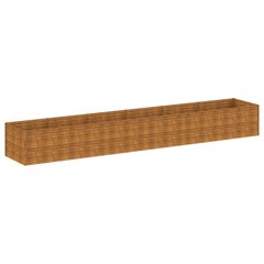 vidaXL Korotettu kukkalaatikko 578x100x69 cm Corten teräs hinta ja tiedot | Kukkalaatikot | hobbyhall.fi