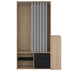 Eteiskaapisto Aatrium Kit, 127x40x197 cm, ruskea/harmaa hinta ja tiedot | Eteisen lipastot | hobbyhall.fi