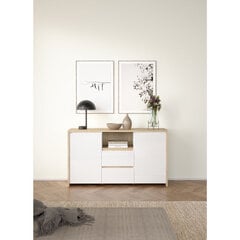 Lipasto Aatrium Next, 149x48x84 cm, valkoinen/ruskea hinta ja tiedot | Lipastot | hobbyhall.fi