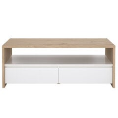 Kahvipöytä Aatrium Next, 120x60 cm, valkoinen/ruskea hinta ja tiedot | Sohvapöydät | hobbyhall.fi