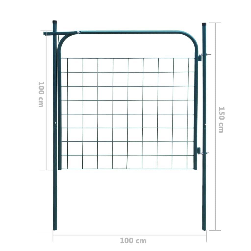 vidaXL Puutarha-aidan portti 100x100 cm Antrasiitti hinta ja tiedot | Aidat ja tarvikkeet | hobbyhall.fi