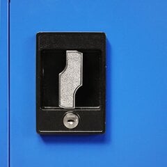 vidaXL Toimistokaappi metalli 90x40x140 cm harmaa ja sininen hinta ja tiedot | Olohuoneen kaapit ja lipastot | hobbyhall.fi