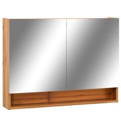 vidaXL LED kylpyhuoneen peilikaappi tammi 80x15x60 cm MDF hinta ja tiedot | Kylpyhuonekaapit | hobbyhall.fi