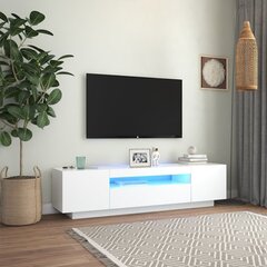 vidaXL TV-taso LED-valoilla valkoinen 160x35x40 cm hinta ja tiedot | TV-tasot | hobbyhall.fi