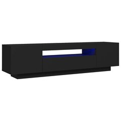 vidaXL TV-taso LED-valoilla musta 160x35x40 cm hinta ja tiedot | TV-tasot | hobbyhall.fi