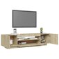 vidaXL TV-taso LED-valoilla Sonoma-tammi 160x35x40 cm hinta ja tiedot | TV-tasot | hobbyhall.fi