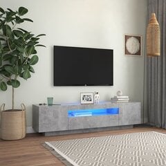 vidaXL TV-taso LED-valoilla betoninharmaa 160x35x40 cm hinta ja tiedot | TV-tasot | hobbyhall.fi