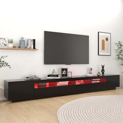 vidaXL TV-taso LED-valoilla musta 300x35x40 cm hinta ja tiedot | TV-tasot | hobbyhall.fi