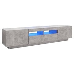 vidaXL TV-taso LED-valoilla betoninharmaa 180x35x40 cm hinta ja tiedot | TV-tasot | hobbyhall.fi