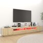 vidaXL TV-taso LED-valoilla Sonoma-tammi 260x35x40 cm hinta ja tiedot | TV-tasot | hobbyhall.fi