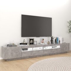 vidaXL TV-taso LED-valoilla betoninharmaa 260x35x40 cm hinta ja tiedot | TV-tasot | hobbyhall.fi