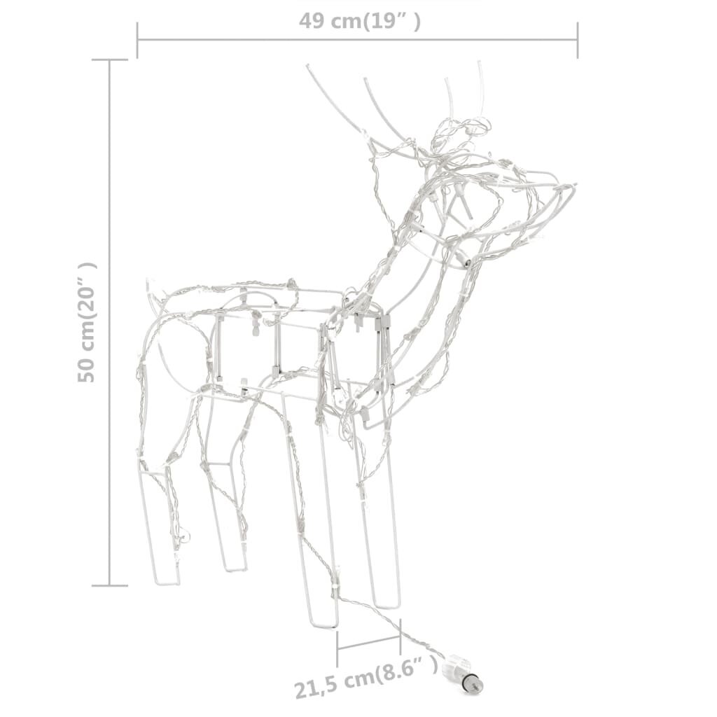 vidaXL 3-osainen Poro jouluvalokoriste 229 LEDiä hinta ja tiedot | Juhlakoristeet | hobbyhall.fi