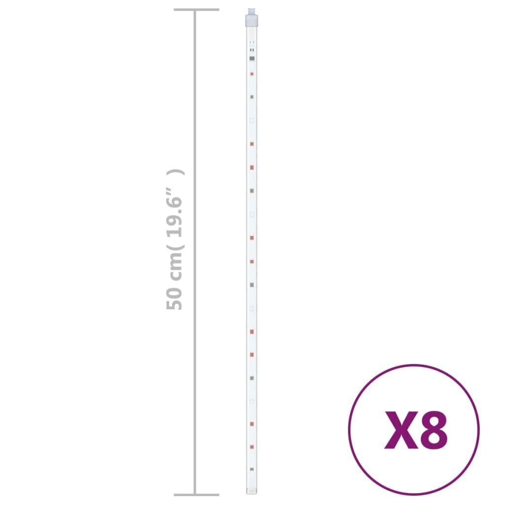 vidaXL Meteorivalot 8 kpl 50 cm 288 x LED värikäs sisä/ulko hinta ja tiedot | Jouluvalot | hobbyhall.fi