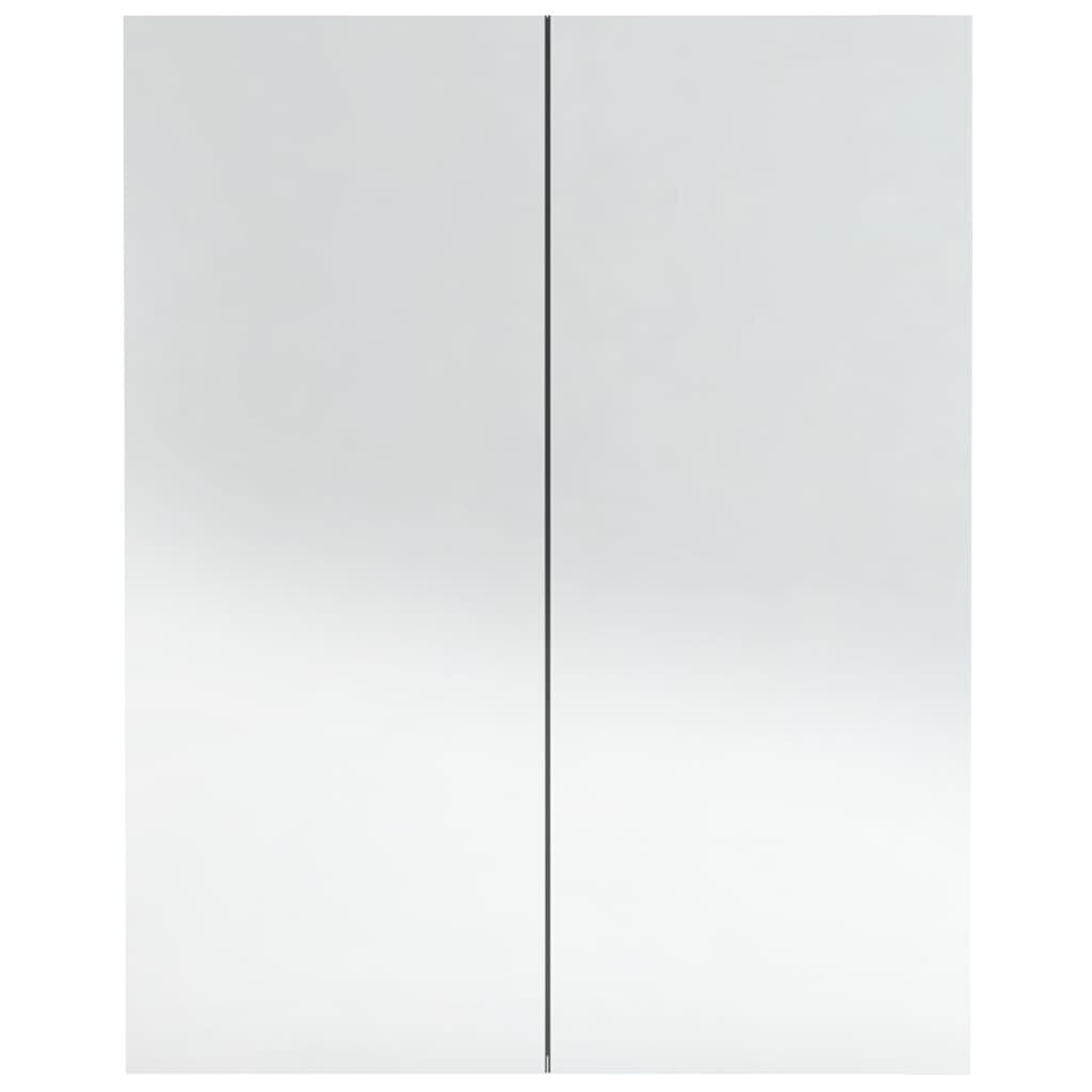vidaXL LED kylpyhuoneen peilikaappi 60x15x75 cm MDF betoninharmaa hinta ja tiedot | Kylpyhuonekaapit | hobbyhall.fi