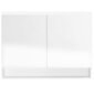 vidaXL LED kylpyhuoneen peilikaappi 80x15x60 cm MDF kiiltävä valkoinen hinta ja tiedot | Kylpyhuonekaapit | hobbyhall.fi