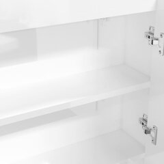 vidaXL LED kylpyhuoneen peilikaappi 80x15x60 cm MDF kiiltävä valkoinen hinta ja tiedot | Kylpyhuonekaapit | hobbyhall.fi