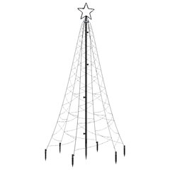 vidaXL Joulukuusi piikillä 200 kylmän valkoista LED-valoa 180 cm hinta ja tiedot | Joulukoristeet | hobbyhall.fi