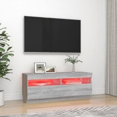 vidaXL TV-taso LED-valoilla harmaa Sonoma 100x35x40 cm hinta ja tiedot | TV-tasot | hobbyhall.fi