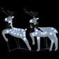vidaXL Poro ja reki joulukoriste 100 LED-valoa ulkokäyttöön valkoinen hinta ja tiedot | Joulukoristeet | hobbyhall.fi