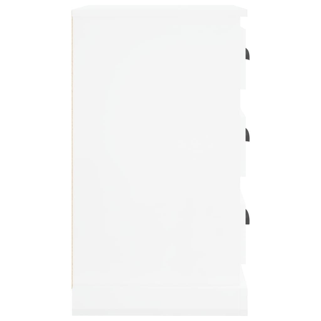 vidaXL Yöpöytä korkeakiilto valkoinen 39x39x67 cm tekninen puu hinta ja tiedot | Yöpöydät | hobbyhall.fi