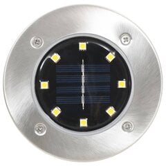 vidaXL Aurinkoenergia maavalaisimet 8 kpl LED valkoinen hinta ja tiedot | Puutarha- ja ulkovalot | hobbyhall.fi