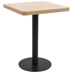 vidaXL Bistropöytä vaaleanruskea 60x60 cm MDF hinta ja tiedot | Ruokapöydät | hobbyhall.fi