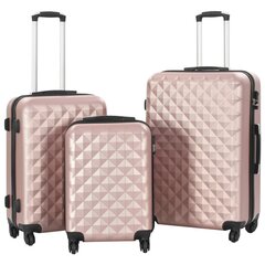vidaXL Kovapintainen matkalaukkusetti 3 kpl ruusu kulta ABS hinta ja tiedot | Matkalaukut ja matkakassit | hobbyhall.fi