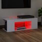 vidaXL TV-taso LED-valoilla korkeakiilto valkoinen 90x39x30 cm hinta ja tiedot | TV-tasot | hobbyhall.fi