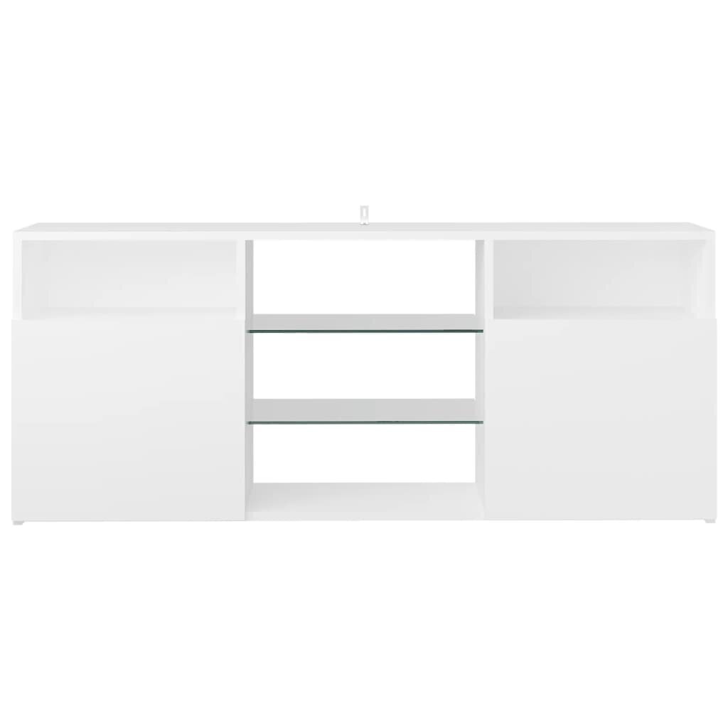 vidaXL TV-taso LED-valoilla valkoinen 120x30x50 cm hinta ja tiedot | TV-tasot | hobbyhall.fi