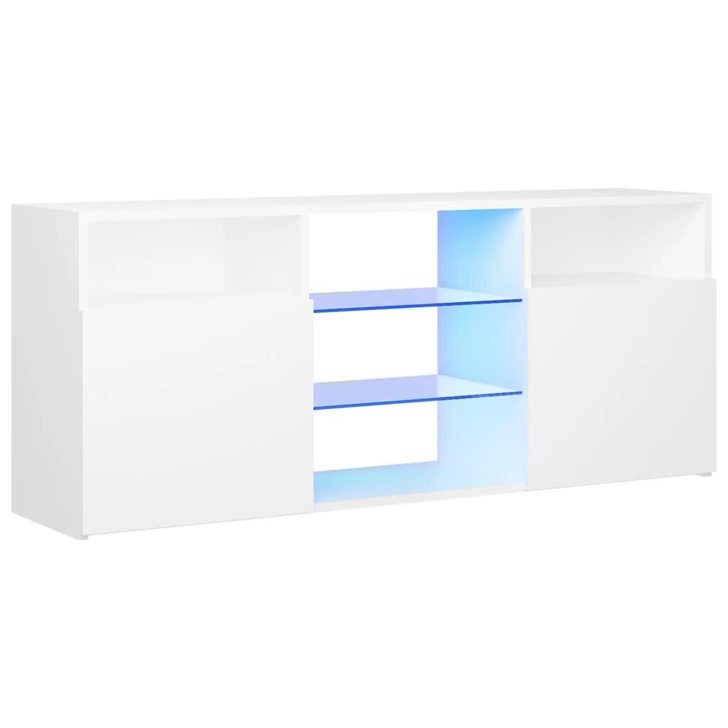 vidaXL TV-taso LED-valoilla valkoinen 120x30x50 cm hinta ja tiedot | TV-tasot | hobbyhall.fi