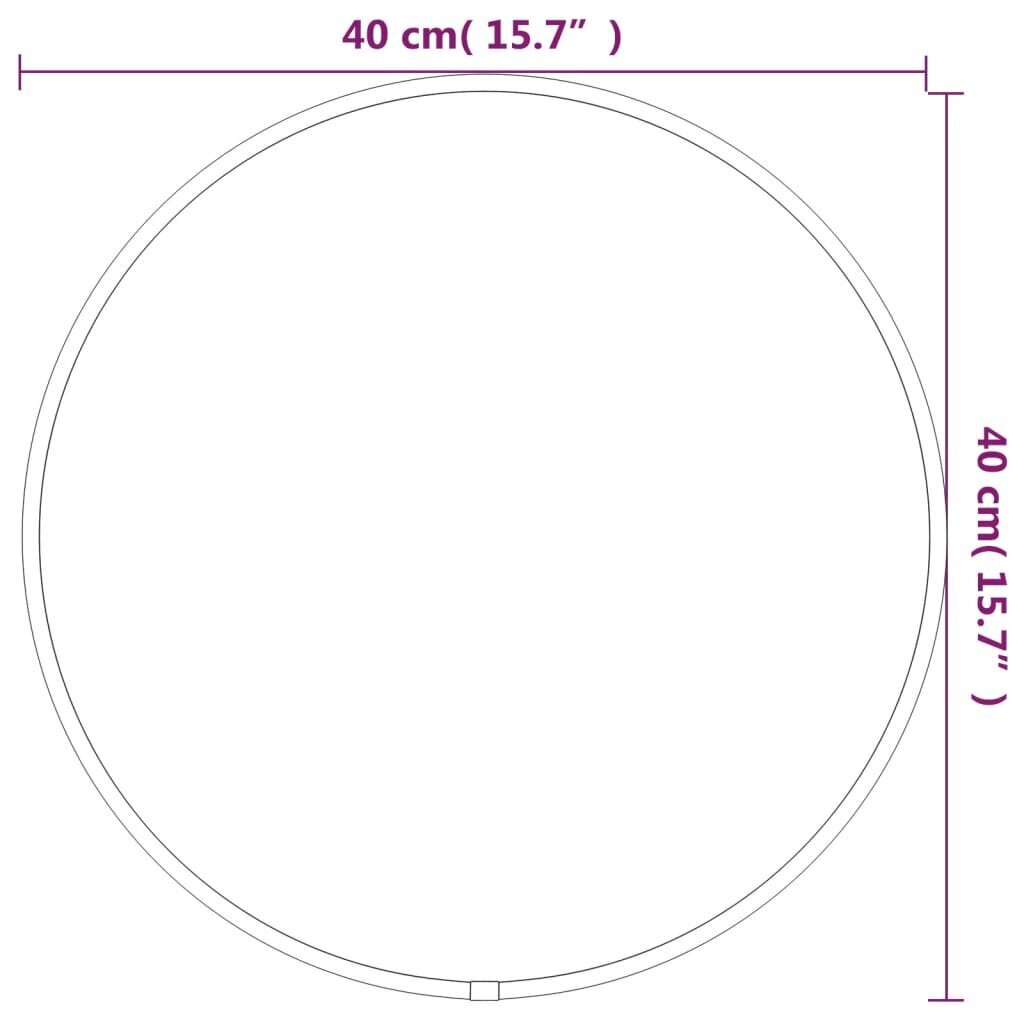 vidaXL Seinäpeili musta Ø 40 cm pyöreä hinta ja tiedot | Peilit | hobbyhall.fi