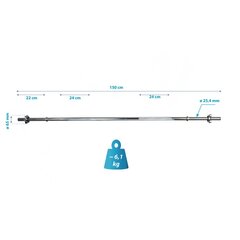 Suora tanko, Enero Fit, 150 cm hinta ja tiedot | ENERO FIT Urheilu ja vapaa-aika | hobbyhall.fi