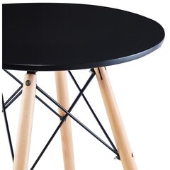 Pyöreä pöytä matera, musta, 60x60cm hinta ja tiedot | Sivupöydät | hobbyhall.fi