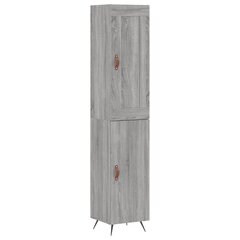 vidaXL Kaappi harmaa Sonoma 34,5x34x180 cm tekninen puu hinta ja tiedot | Lipastot | hobbyhall.fi