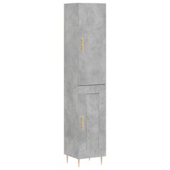 vidaXL Kaappi betoninharmaa 34,5x34x180 cm tekninen puu hinta ja tiedot | Lipastot | hobbyhall.fi