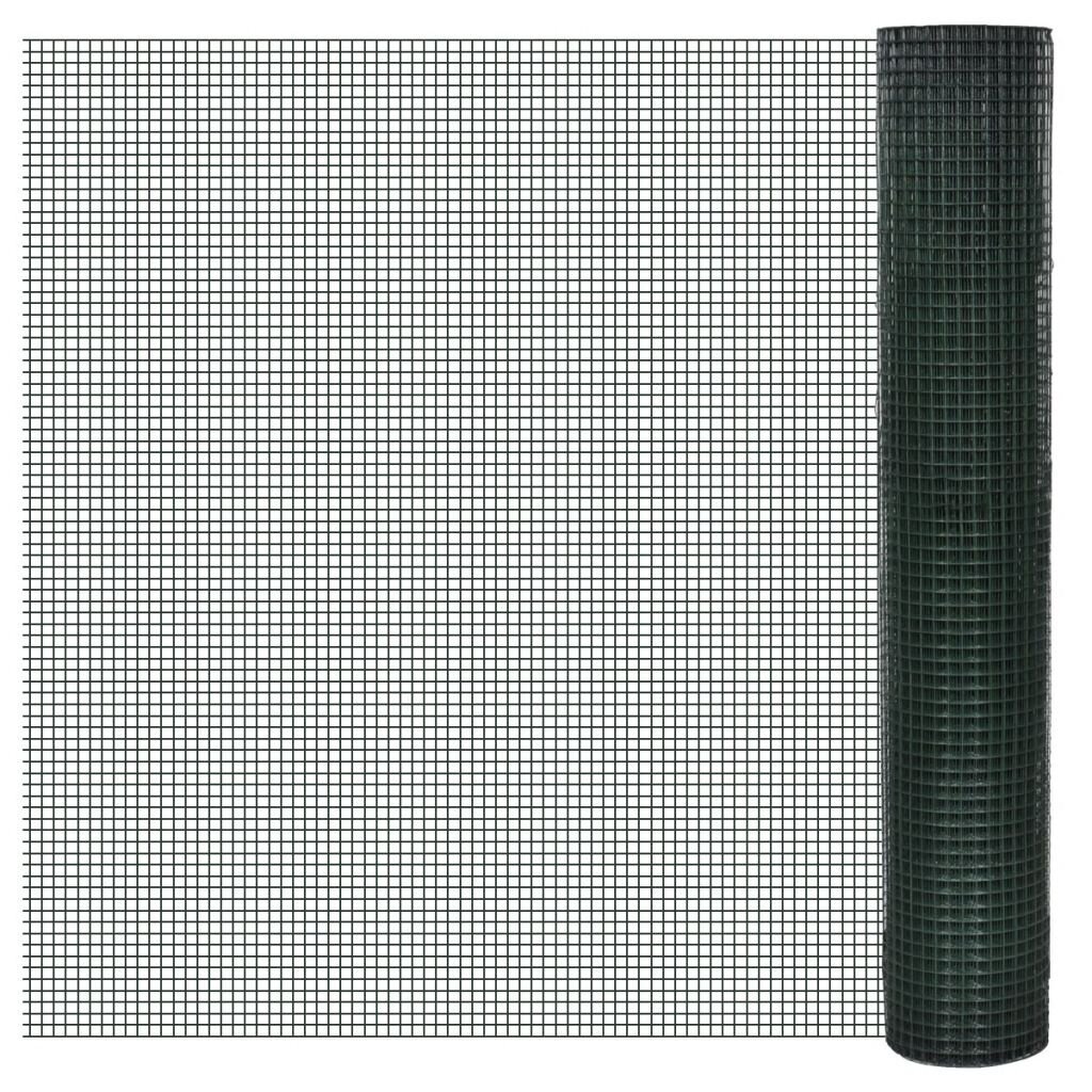 vidaXL Kanaverkko galvanoitu PVC pinnoitteella 10x1 m vihreä hinta ja tiedot | Aidat ja tarvikkeet | hobbyhall.fi