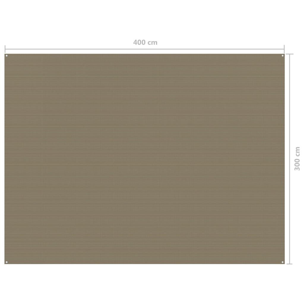 vidaXL Telttamatto 300x400 cm taupe hinta ja tiedot | Isot matot | hobbyhall.fi