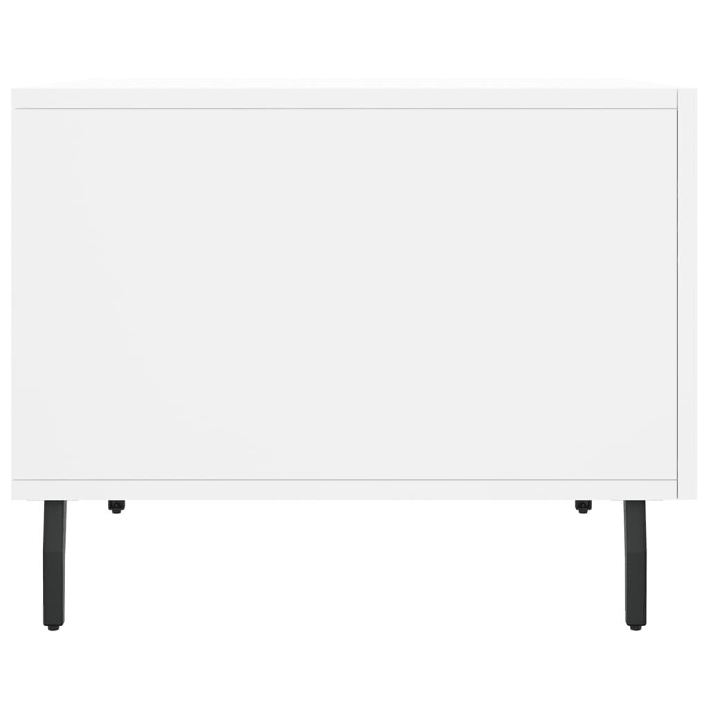 vidaXL Sohvapöydät 2 kpl valkoinen 50x50x40 cm tekninen puu hinta ja tiedot | Sohvapöydät | hobbyhall.fi