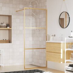 vidaXL Walk-in suihkun seinäke kirkas ESG-lasi kulta 80x195 cm hinta ja tiedot | Suihkuseinät ja -ovet | hobbyhall.fi