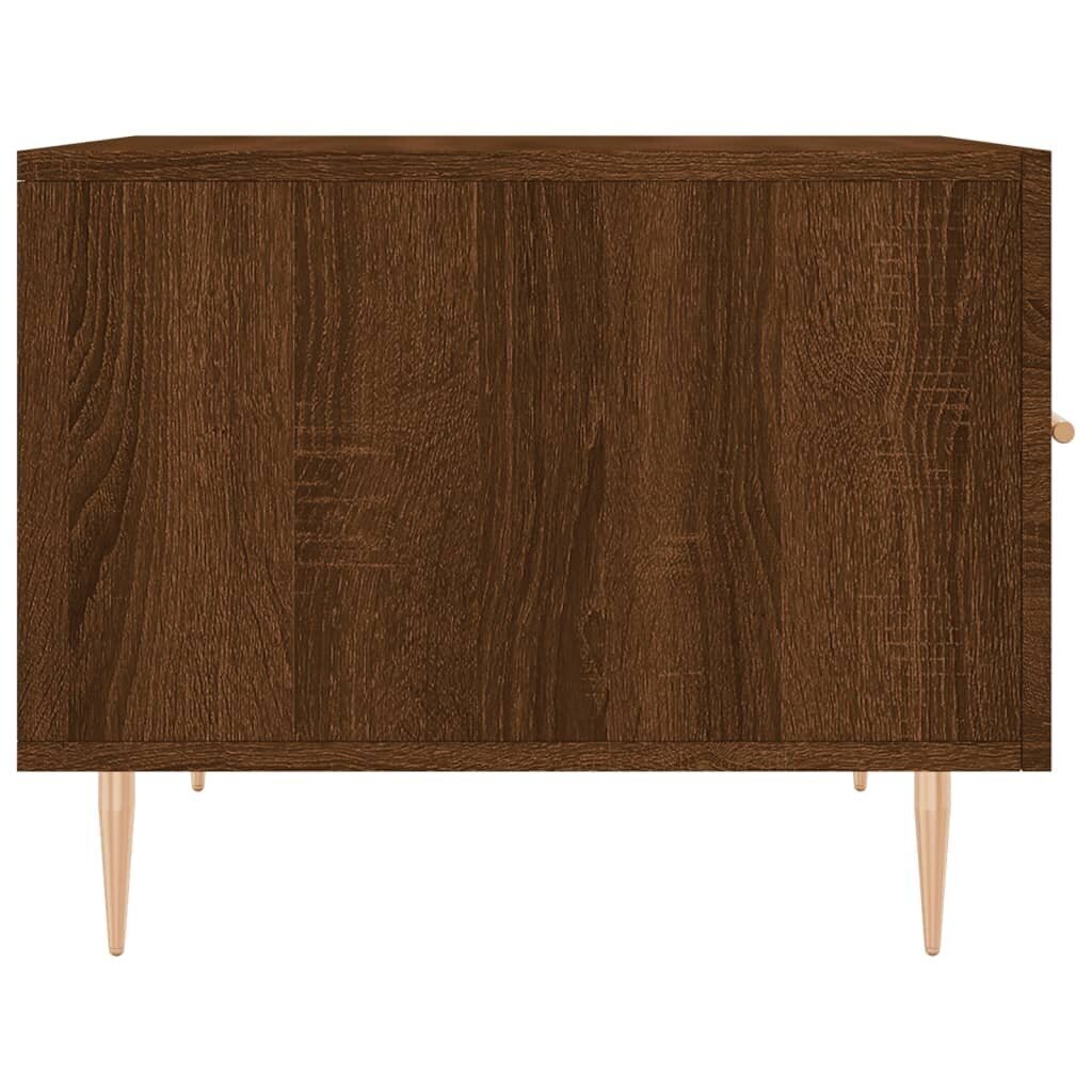 vidaXL Sohvapöydät 2 kpl ruskea tammi 50x50x40 cm tekninen puu hinta ja tiedot | Sohvapöydät | hobbyhall.fi